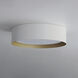 Echo LED 16 inch White and Gold Flush Mount Ceiling Light in White/Gold