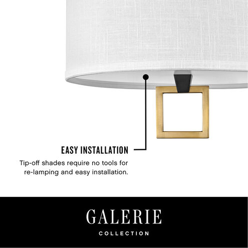 Galerie Link LED 18 inch Black Semi-Flush Mount Ceiling Light