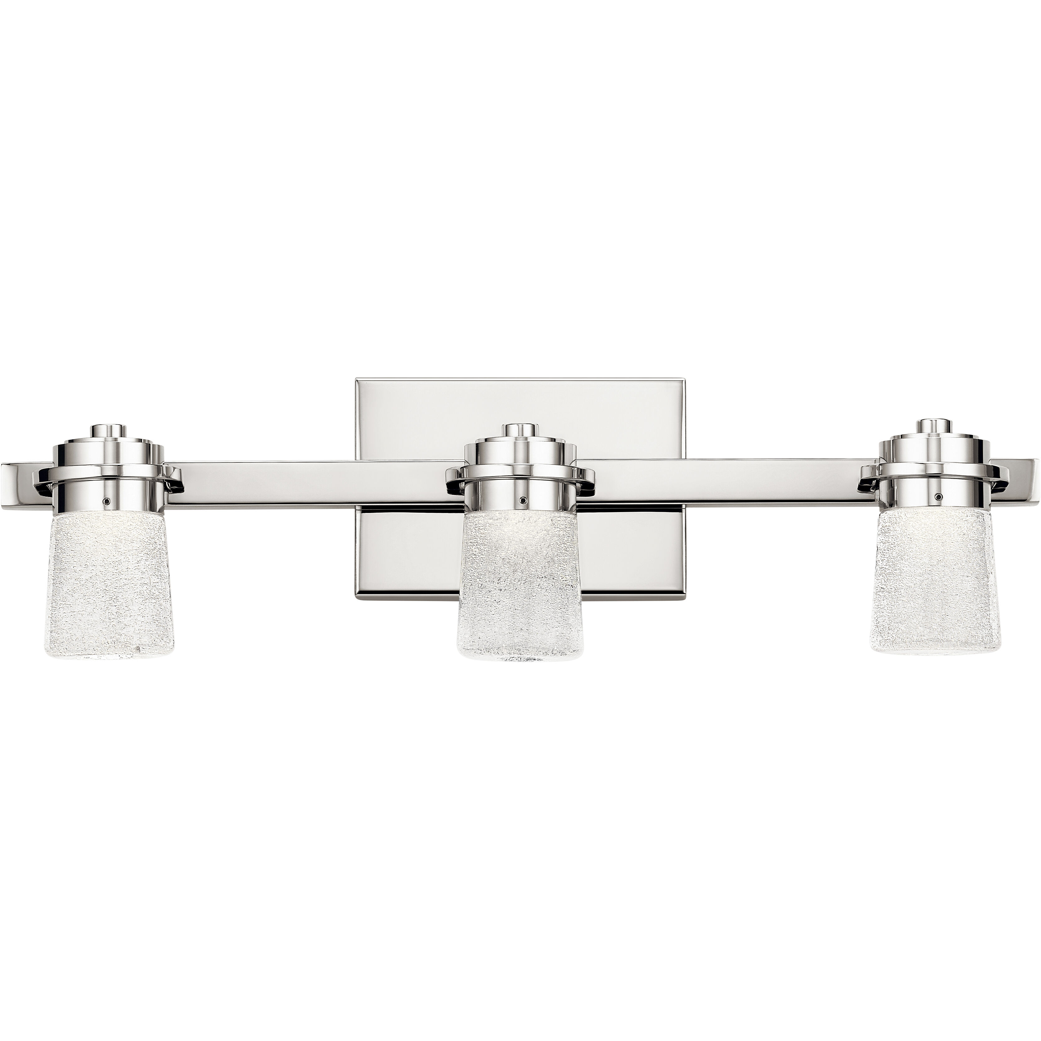 Vada LED 22 inch Polished Nickel Bathroom Vanity Light Wall Light, 3 Arm
