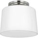 Adley 1 Light 8.62 inch Brushed Nickel Flush Mount Ceiling Light