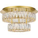 Monroe 18 inch Gold Flush Mount Ceiling Light