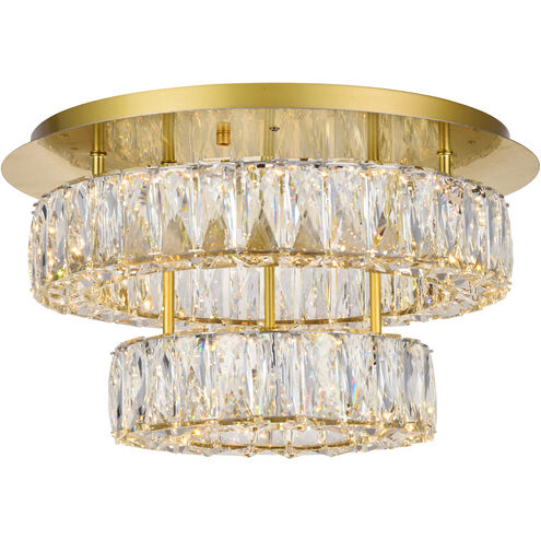 Monroe 18 inch Gold Flush Mount Ceiling Light