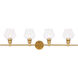 Gene 4 Light 38 inch Brass Wall sconce Wall Light