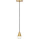 Sean Lavin Cupola LED Natural Brass Pendant Ceiling Light, Integrated LED