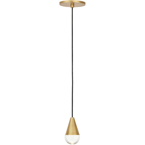 Sean Lavin Cupola LED Natural Brass Pendant Ceiling Light, Integrated LED