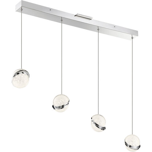 Silver Slice LED 4 inch Chrome Pendant Ceiling Light