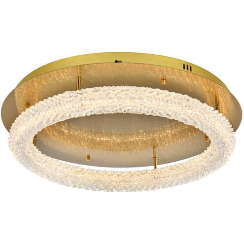 Bowen 1 Light 26 inch Satin Gold Flush Mount Ceiling Light