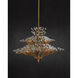 Fiorella 12 Light 34 inch Contemporary Gold Leaf Chandelier Ceiling Light