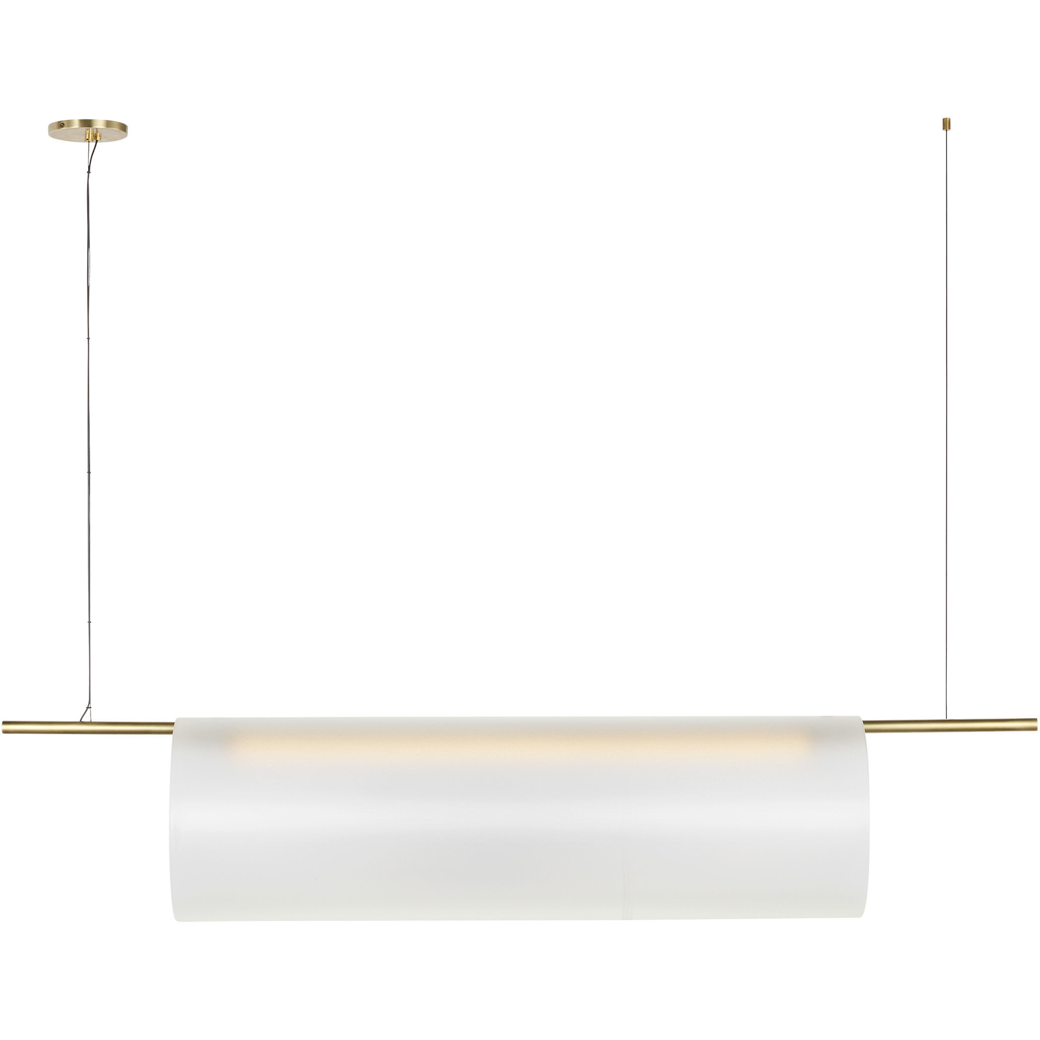Peter Bristol Trace LED 60 inch Hand-Rubbed Antique Brass Single Linear Chandelier Ceiling Light