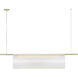 Peter Bristol Trace LED 60 inch Hand-Rubbed Antique Brass Single Linear Chandelier Ceiling Light
