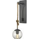 Haute Collar 1 Light 6 inch Pewter with Natural Sconce Wall Light