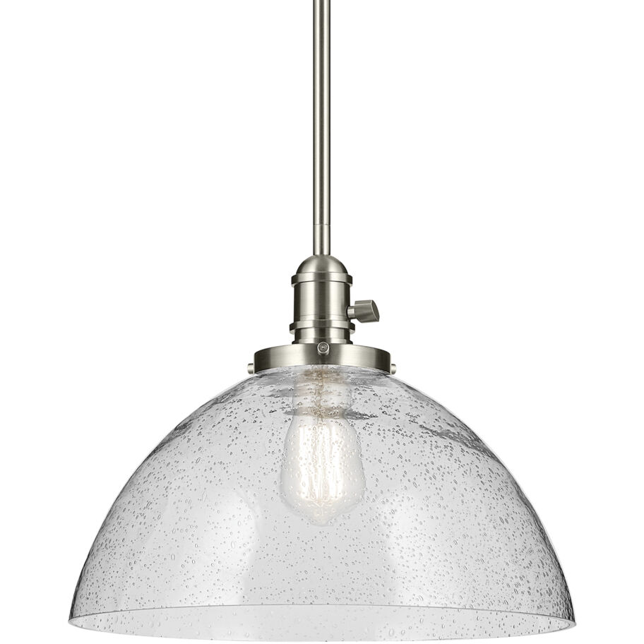 Avery 1 Light Brushed Nickel Pendant Ceiling Light
