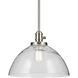 Avery 1 Light Brushed Nickel Pendant Ceiling Light