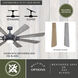 Burlington 26.57 inch Slate Gray with Weathered Gray-Oak Blades Ceiling Fan