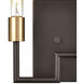 Wright 2 Light 9 inch Oil Rubbed Bronze with Satin Brass Sconce Wall Light