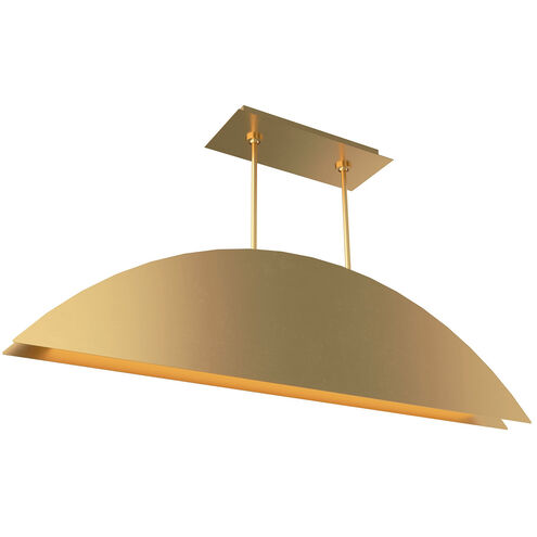 Sean Lavin Bau LED 50 inch Natural Brass Linear Suspension Ceiling Light, Integrated LED