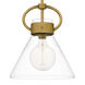 Webster 1 Light 12 inch Weathered Brass Mini Pendant Ceiling Light, Small