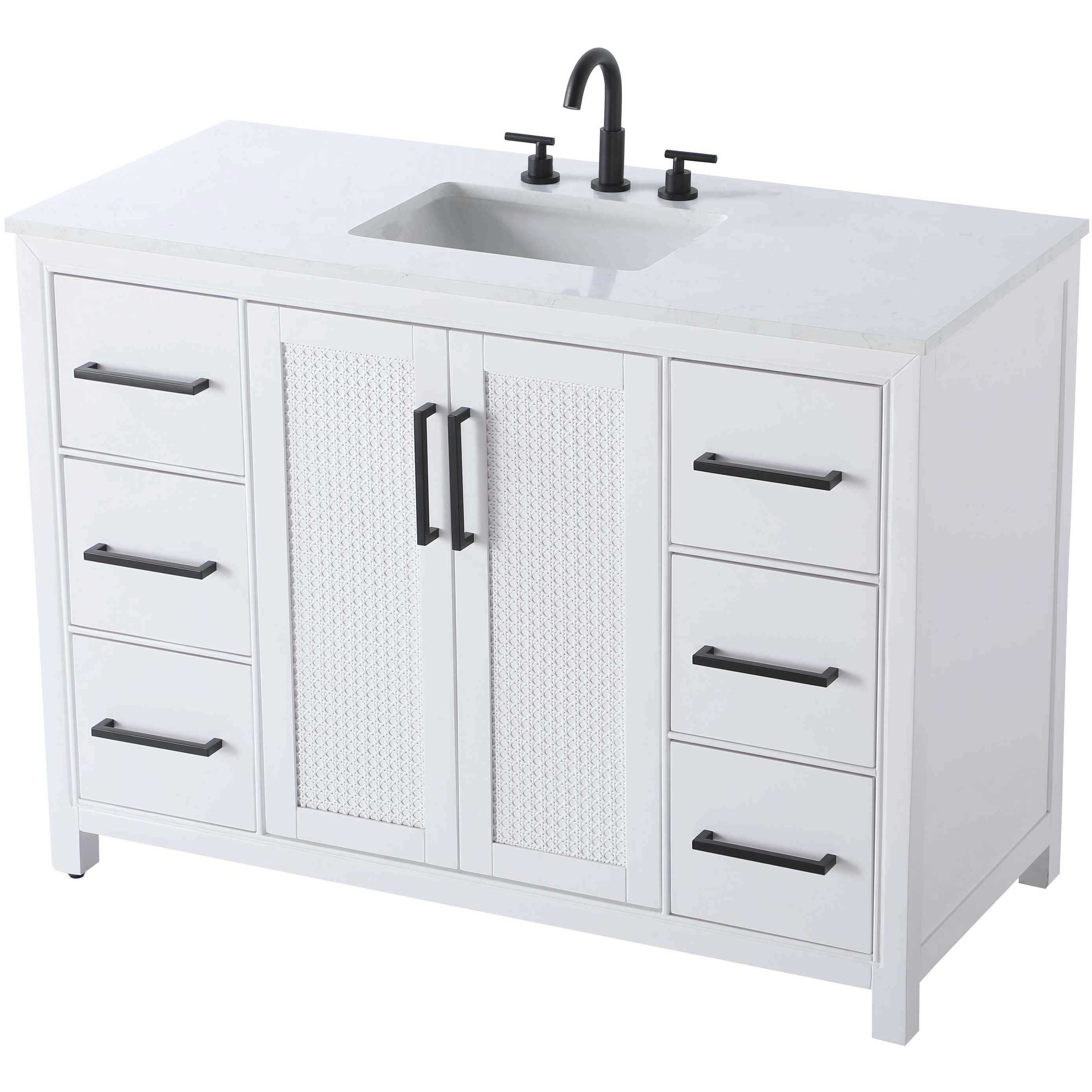 Alina 48 X 34 inch White Bathroom Vanity Cabinet