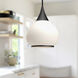 Alora Mood Hazel 1 Light 14.13 inch Matte Black Pendant Ceiling Light in Matte Opal Glass