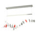 Lily LED 41.1 inch Sterling and Satin Red Pendant Ceiling Light in Sterling/Satin Red