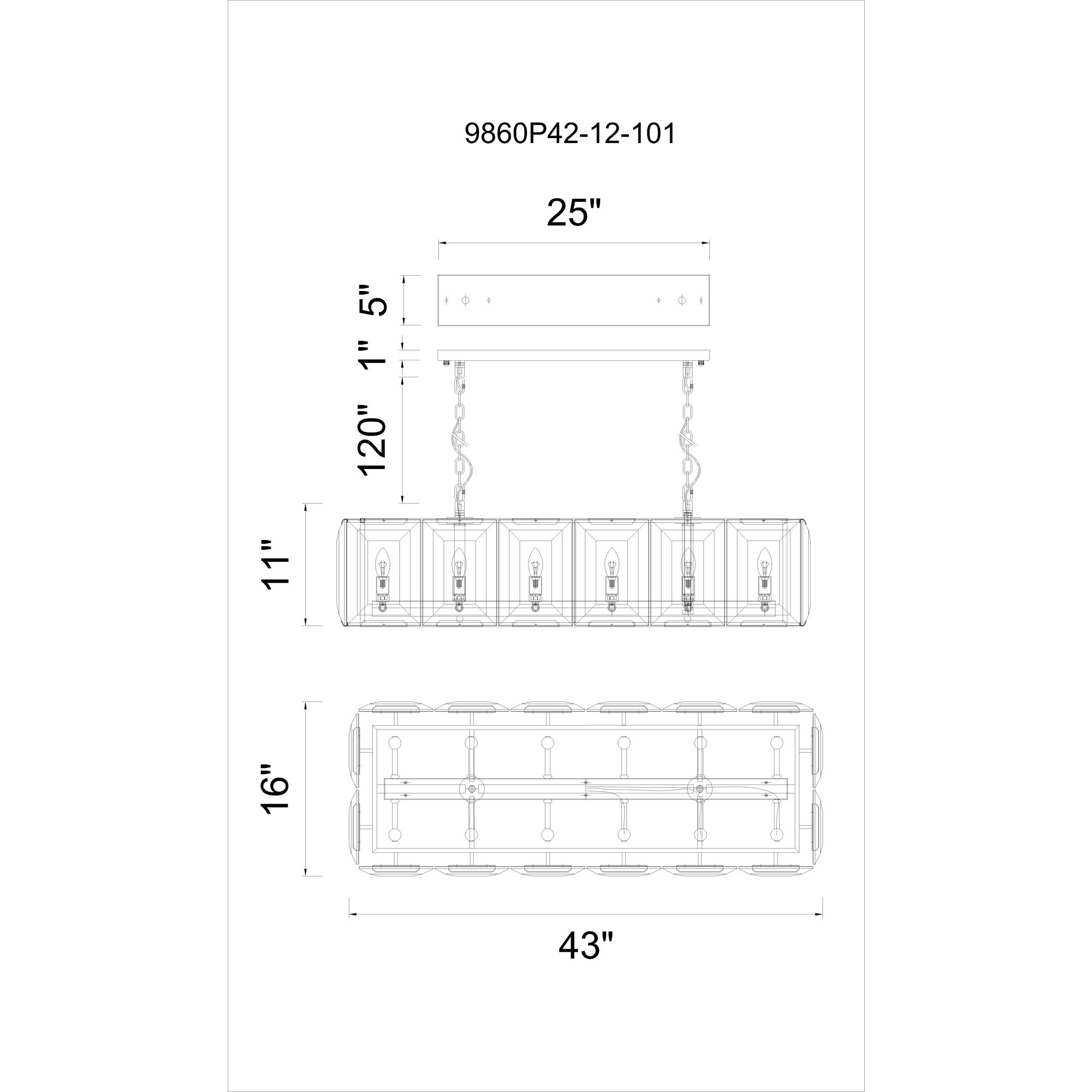 Jacquet 12 Light 43 inch Black Island/Pool Table Light Ceiling Light