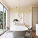 Atelier 8 Light 60 inch Satin Brass Pendant Ceiling Light
