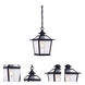 Salem 1 Light 8 inch Matte Black Exterior Hanging Lantern