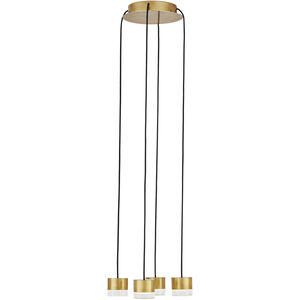 Sean Lavin Gable LED Natural Brass Chandelier Ceiling Light, Integrated LED