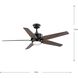 Byars 54 inch Matte Black with Matte Black/Antique Black Blades Ceiling Fan