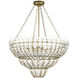 Magnum Opus 7 Light 34.5 inch Brass Chandelier Ceiling Light, Large