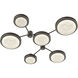Iris LED 46 inch Flat Bronze with Cocoa Sconce & Flush Mount Wall Light, Hub and Spoke