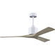 Atlas Nan 52 inch Matte White with Gray Ash Tone Blades Ceiling Fan