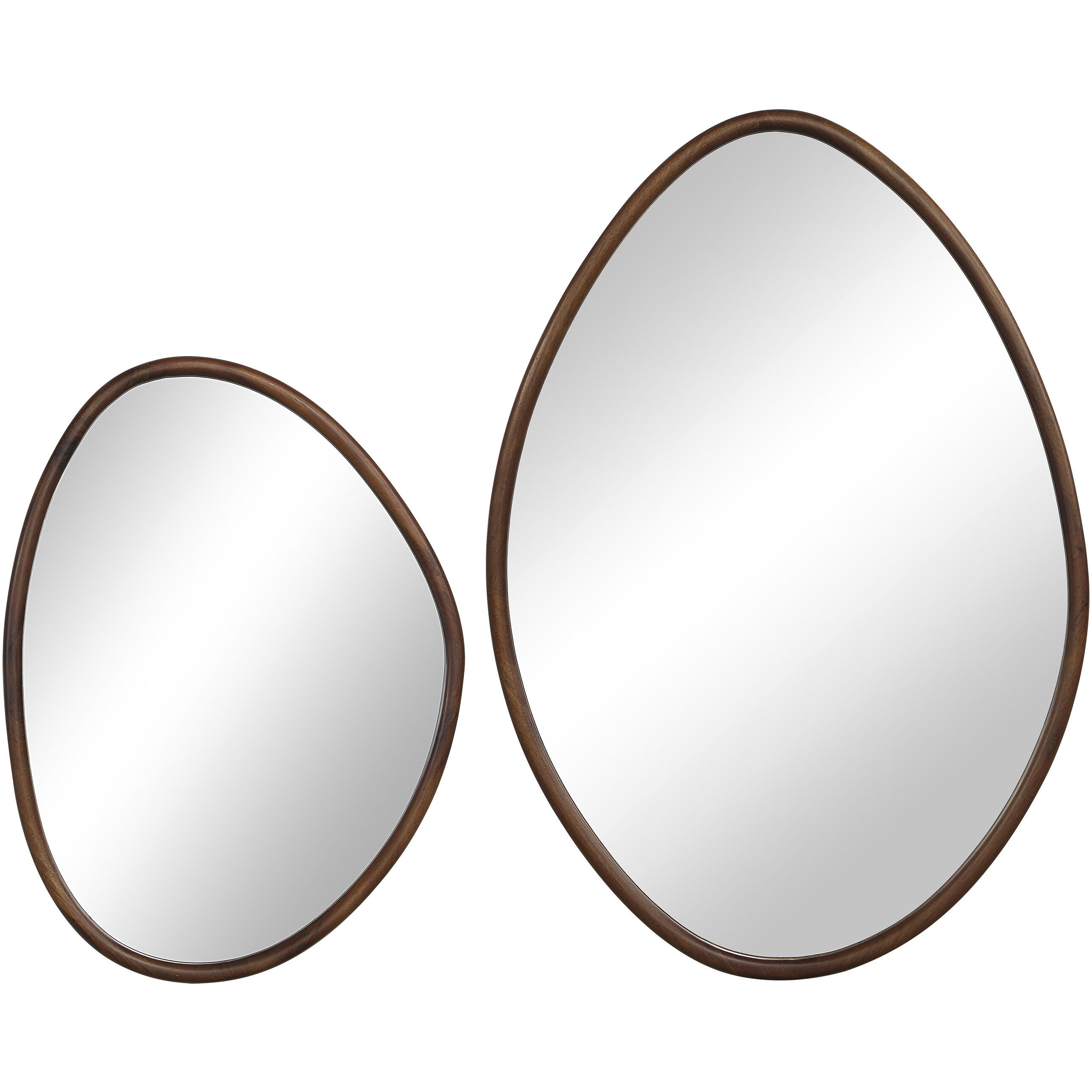 Tivoli 24 X 18 inch Walnut Wall Mirrors, Set of 2