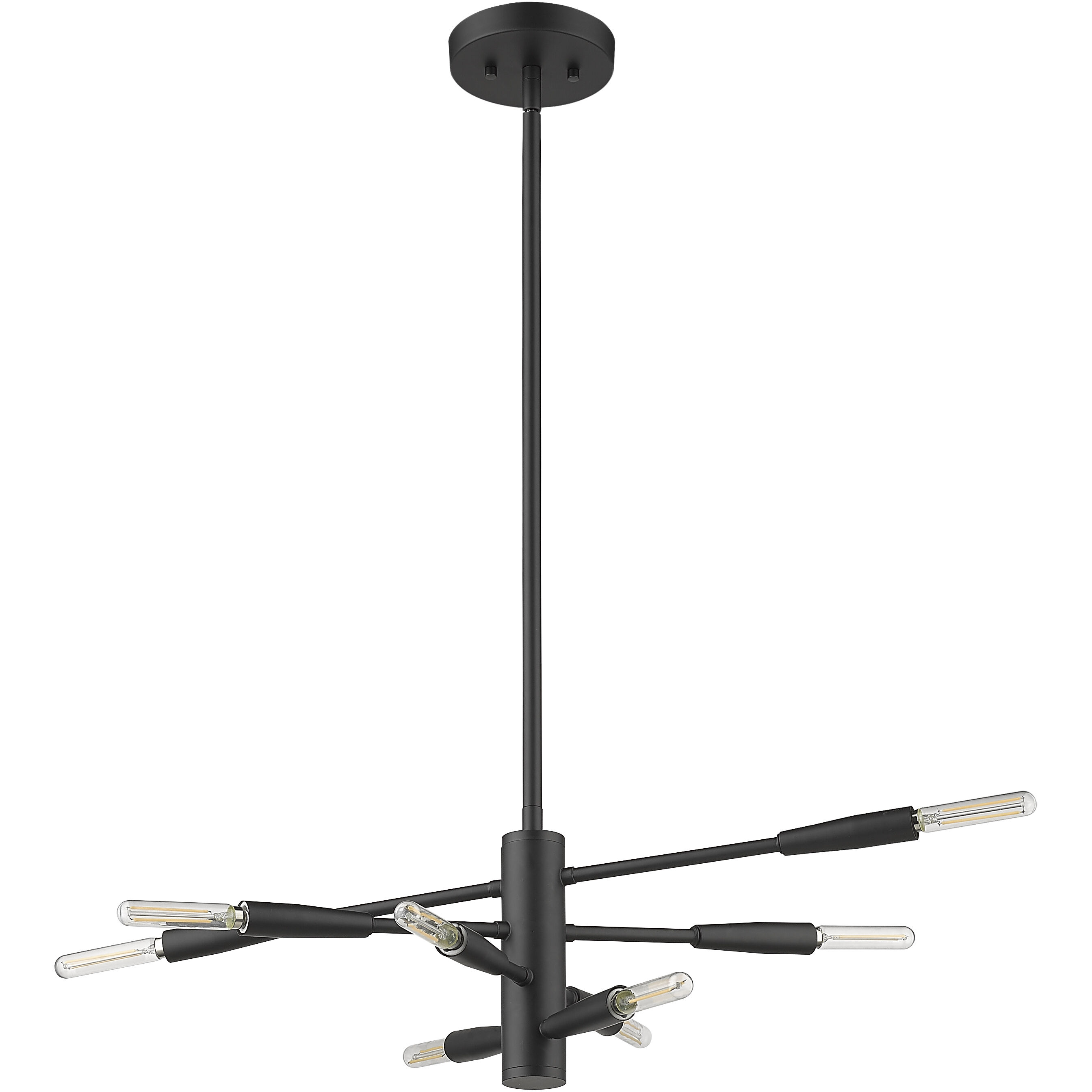Ascension 8 Light 16 inch Matte Black Chandelier Ceiling Light