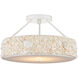 Turbinella 1 Light 18.5 inch Natural/Sugar White/White Semi-Flush Mount Ceiling Light