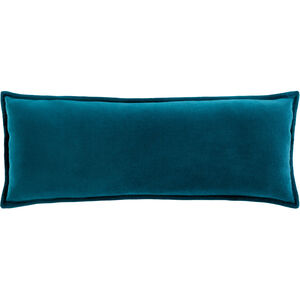 Cotton Velvet 30 X 12 inch Teal Pillow Kit, Lumbar
