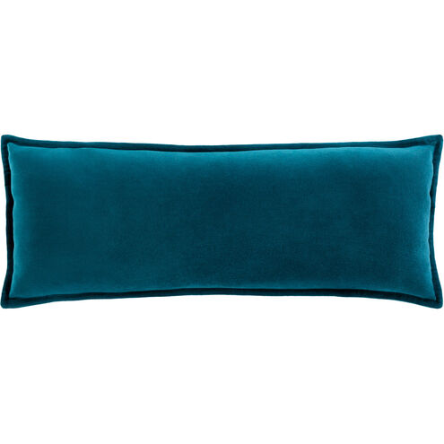 Cotton Velvet 30 X 12 inch Teal Pillow Kit, Lumbar