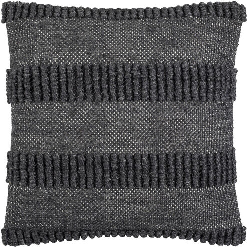 Nysa 20 X 20 inch Steel Grey/Onyx/Pale Slate/Ink/Charcoal/Jet Black Accent Pillow