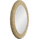 Athena French Gold with Natural Seagrass Wall Mirror