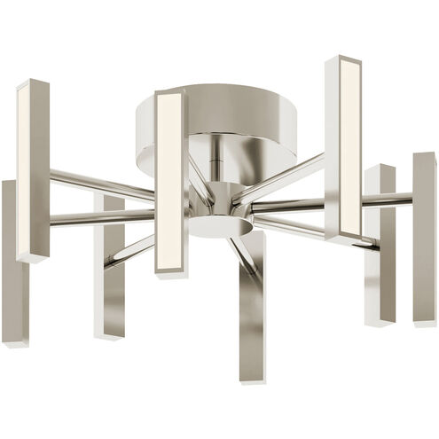 Indra 7 Light 16 inch Satin Nickel Semi-Flush Mount Ceiling Light