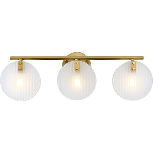 Sky Fall 3 Light 25 inch Brushed Gold Vanity Light Wall Light