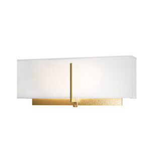 Exos 2 Light 16.5 inch Modern Brass ADA Sconce Wall Light in Natural Anna, Square