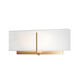 Exos 2 Light 16.5 inch Modern Brass ADA Sconce Wall Light in Natural Anna, Square