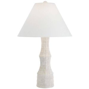 Francine 30 inch 60.00 watt Egg Shell and Antique Brass Lamp Portable Light