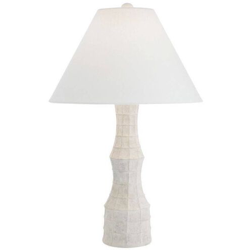 Francine 30 inch 60.00 watt Egg Shell and Antique Brass Lamp Portable Light