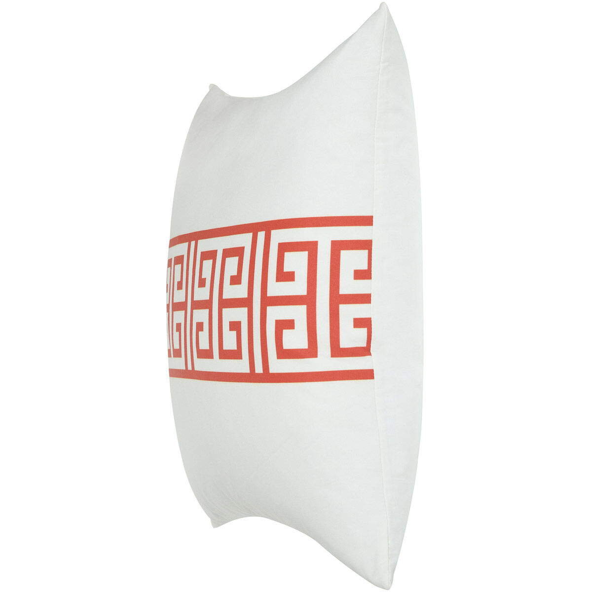 Dann Foley 24 inch White and Red Decorative Pillow