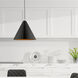 Allison 1 Light 14 inch Shiny Black Mini Pendant Ceiling Light