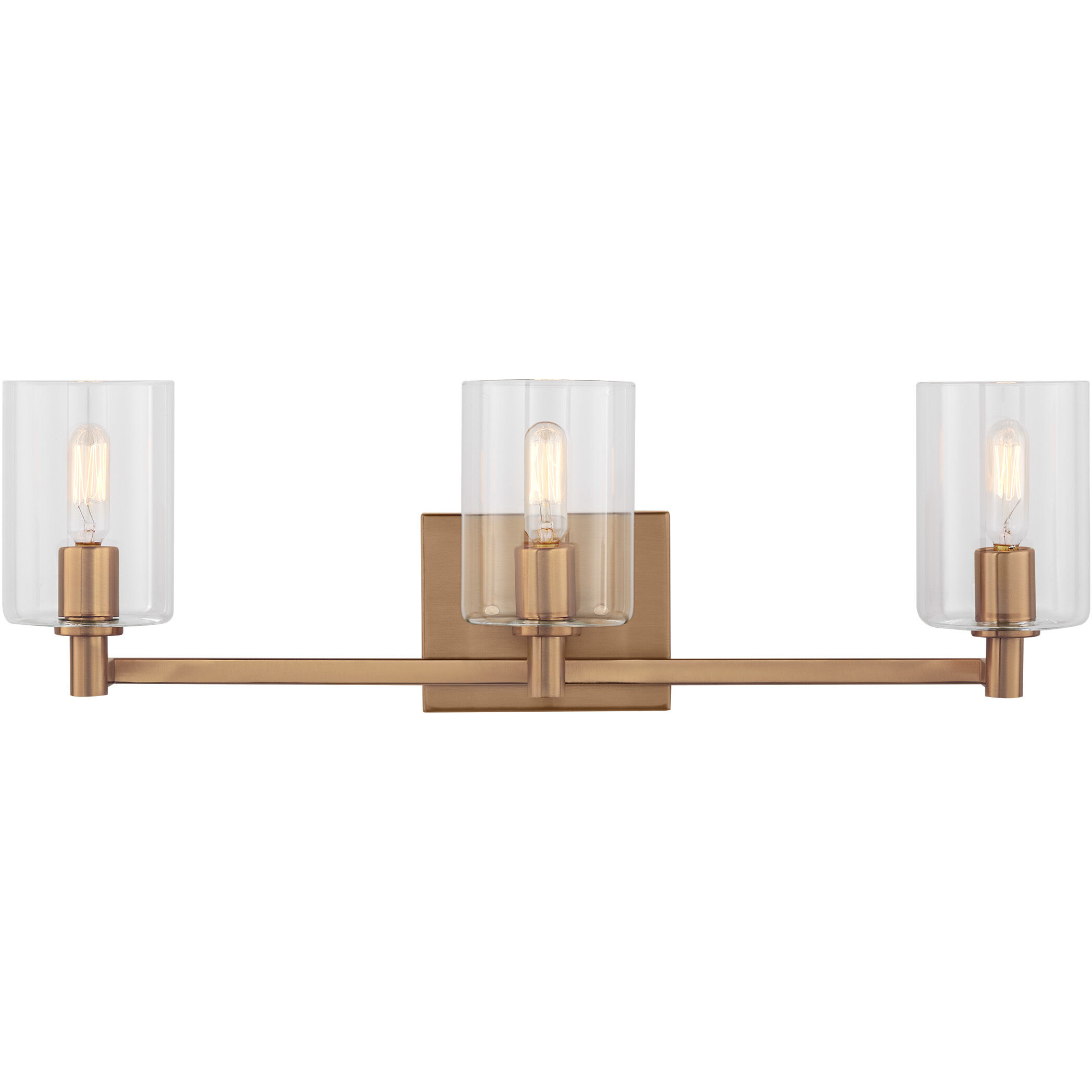 Fullton 3 Light 24.63 inch Satin Brass Bath Vanity Wall Light