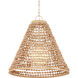 Pendulum 1 Light 25.5 inch Natural/Coco Cream/White Pendant Ceiling Light