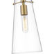 Kira 1 Light 6.5 inch Modern Gold Pendant Ceiling Light